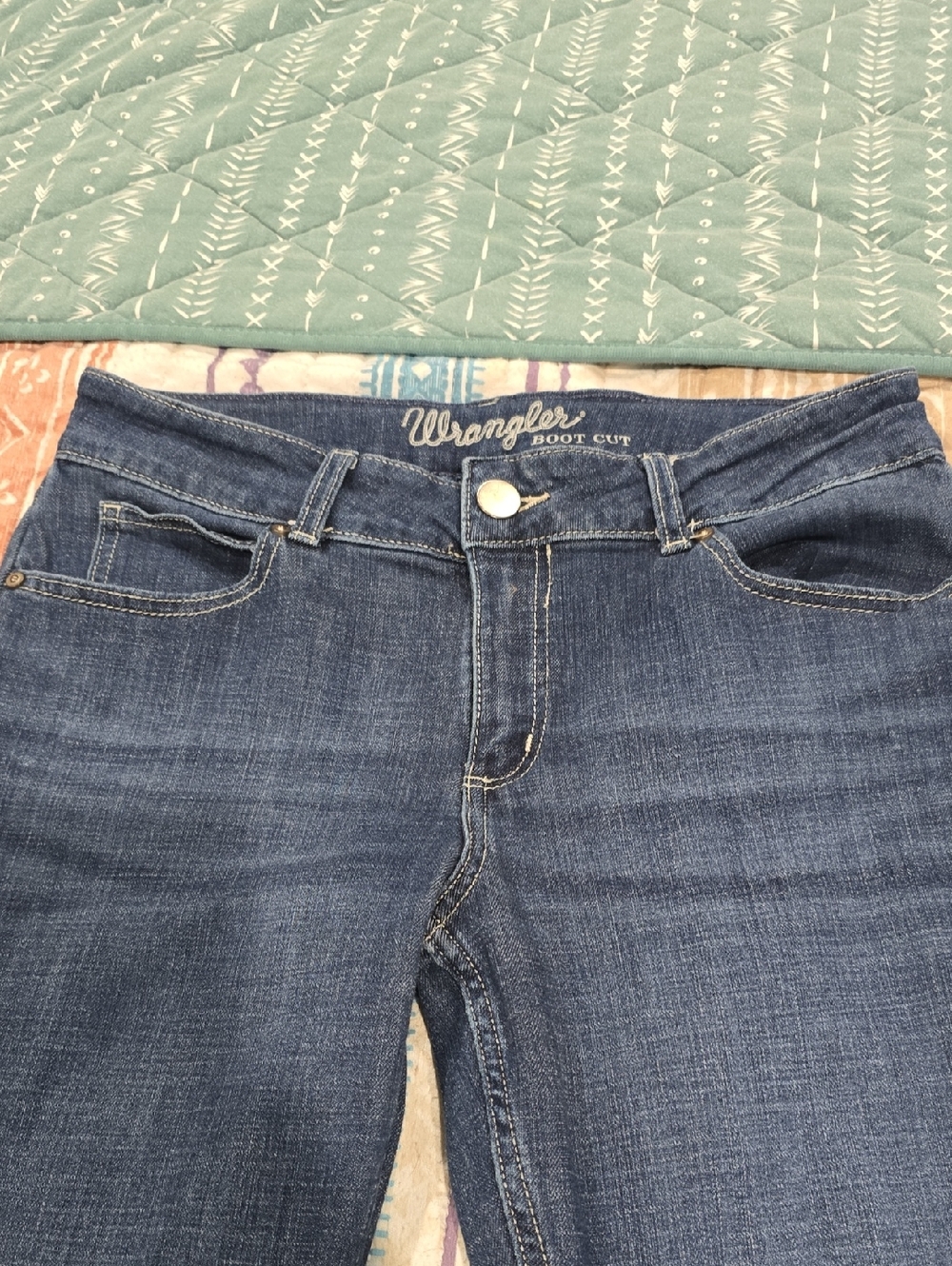 Wrangler Dark Blue Boot Cut Jeans - Classic Women's Denim